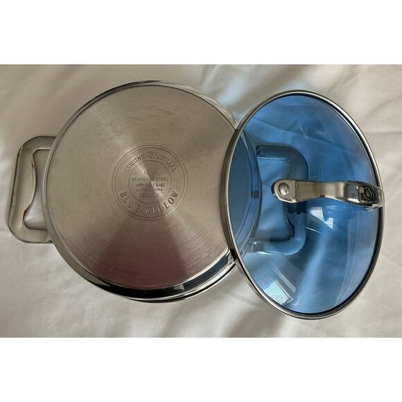VINTAGE BLUE WILLOW 12 Pc Set Cuisine Cookware 18/10 Stainless Steel 3 Ply Base - Picture 4 of 16